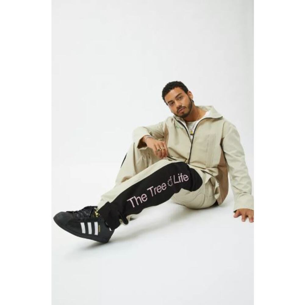 Hermanos Koumori UO Exclusive Tree Of Life Paneled Pant Mens Sz L Beige Straight